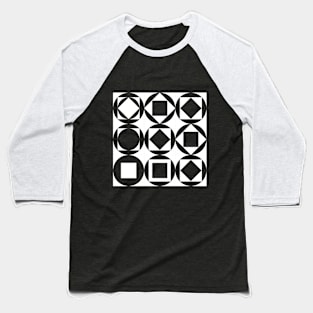 Bauhaus Lines Squares Baseball T-Shirt